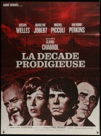 5j947 TEN DAYS' WONDER French 1p 1971 Orson Welles, Jobert, Piccoli, Tony Perkins, Claude Chabrol!