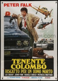 5j384 COLUMBO RANSOM FOR A DEAD MAN Italian 1p 1978 cool artwork of detective Peter Falk!