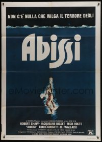 5j395 DEEP Italian 1p 1977 great art of sexy swimming scuba diver Jacqueline Bisset!
