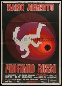 5j396 DEEP RED Italian 1p 1975 Dario Argento's Profondo Rosso, cool completely different artwork!