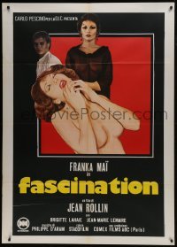 5j420 FASCINATION Italian 1p 1980 art of sexy naked Franca Mai in throes of pleasure!
