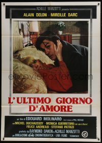5j454 HURRIED MAN Italian 1p 1977 Edouard Molinaro's L'Homme Presse, Alain Delon & Mireille Darc!