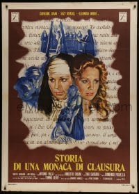 5j604 UNHOLY CONVENT Italian 1p 1973 Ezio Tarantelli art of Catherine Spaak & Suzy Kendall!