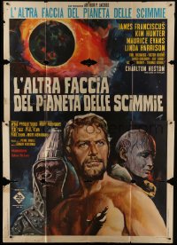 5j182 BENEATH THE PLANET OF THE APES Italian 2p 1970 completely different art of James Franciscus!