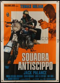5j202 COP IN BLUE JEANS Italian 2p 1976 Squadra Antiscippo, Jack Palance, Tomas Milian w/motorcycle