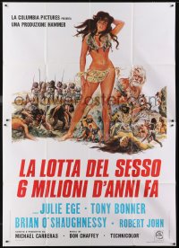 5j204 CREATURES THE WORLD FORGOT Italian 2p 1971 Raquel Welch from One Million B.C.!