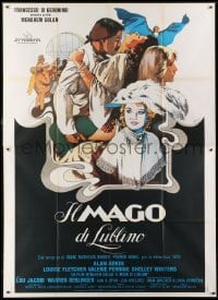 5j260 MAGICIAN OF LUBLIN Italian 2p 1980 Alan Arkin, Louise Fletcher, different Papuzza art!