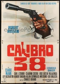 5j264 MAN WHO BETRAYED THE MAFIA Italian 2p 1967 cool art of hand holding silenced revolver!
