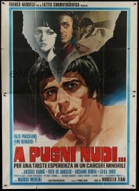 5j268 NAKED FISTS Italian 2p 1974 Marcello Zeani, A pugni nudi, art of Enzo Pulcrano & Femi Benussi