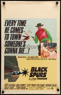 5j025 BLACK SPURS WC 1965 every time Rory Calhoun comes to town, someone's gonna die!