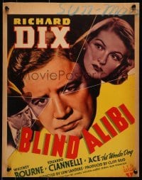 5j026 BLIND ALIBI WC 1938 Richard Dix poses as blind man with pretty Whitney Bourne!