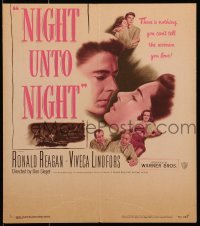 5j099 NIGHT UNTO NIGHT WC 1949 Ronald Reagan & Viveca Lindfors couldn't hide their secret!