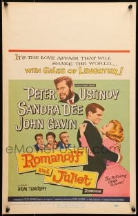 5j134 ROMANOFF & JULIET WC 1961 John Gavin & Sandra Dee, directed by Peter Ustinov!