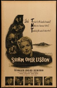 5j143 STORM OVER LISBON WC 1944 Vera Ralston, Erich von Stroheim & Richard Arlen, cool montage!