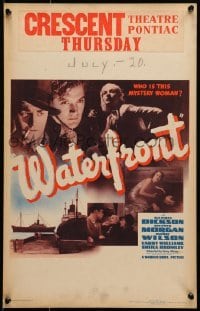 5j157 WATERFRONT WC 1939 Gloria Dickson, Dennis Morgan, Marie Wilson, murder mystery!