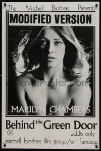 5k077 BEHIND THE GREEN DOOR 24x36 1sh 1972 Mitchell Bros' classic, c/u sexy naked Marilyn Chambers!