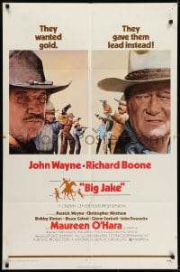 5k091 BIG JAKE style A 1sh 1971 Richard Boone wanted gold but John Wayne gave him lead instead!