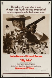 5k092 BIG JAKE style B 1sh 1971 John Wayne fought through hell to save a grandson he had never seen!