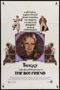 5k125 BOY FRIEND 1sh 1971 Russell, great images of Twiggy, Tommy Tune, dancers on white background