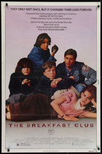 5k130 BREAKFAST CLUB 1sh 1985 John Hughes, Estevez, Molly Ringwald, Judd Nelson, cult classic!