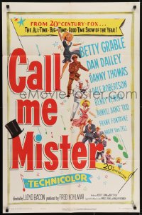 5k150 CALL ME MISTER 1sh 1951 Betty Grable, Dan Dailey, big-time good-time show of the year!
