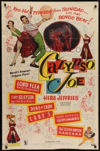 5k152 CALYPSO JOE 1sh 1957 Herb Jeffries, sexy Angie Dickinson, bongo beat, cool images!