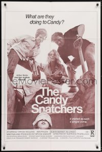 5k154 CANDY SNATCHERS 1sh 1973 sexy Tiffany Bolling kidnapped, it started as such a simple crime!