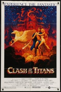 5k181 CLASH OF THE TITANS 1sh 1981 Ray Harryhausen, great fantasy art by Greg & Tim Hildebrandt!