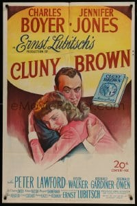 5k186 CLUNY BROWN 1sh 1946 Charles Boyer, Jennifer Jones, Lawford, directed by Ernst Lubitsch!