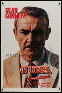 5k210 CUBA int'l teaser 1sh 1979 Lester, cool different close-up of Sean Connery + smoking cigar!