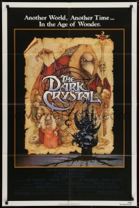 5k221 DARK CRYSTAL 1sh 1982 Jim Henson & Frank Oz, incredible Richard Amsel fantasy art!