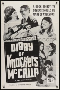 5k240 DIARY OF KNOCKERS MCCALLA 1sh 1968 directed by Barry Mahon, sexy montage of images!