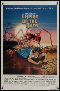 5k277 EMPIRE OF THE ANTS 1sh 1977 H.G. Wells, great Drew Struzan art of monster attacking!