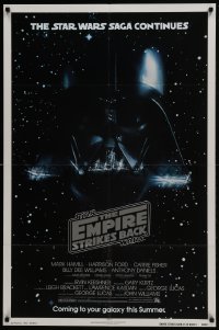 5k280 EMPIRE STRIKES BACK NSS style advance 1sh 1980 George Lucas classic, Darth Vader in space!