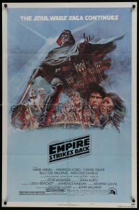 5k281 EMPIRE STRIKES BACK style B NSS style 1sh 1980 George Lucas classic, art by Tom Jung!