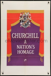 5k176 CHURCHILL A NATION'S HOMAGE English 1sh 1965 about the life of Winston Churchill!
