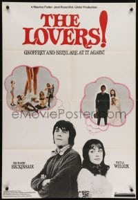5k498 LOVERS English 1sh 1973 Richard Beckinsale & Paula Wilcox as Geoffrey & Beryl!
