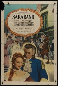 5k740 SARABAND FOR DEAD LOVERS English 1sh 1949 Stewart Granger in a spectacle of adventure & romance!