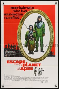 5k286 ESCAPE FROM THE PLANET OF THE APES 1sh 1971 meet Baby Milo who has Washington terrified!