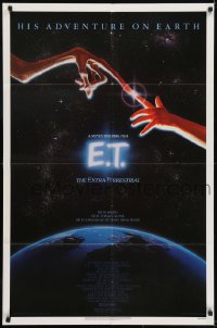 5k270 E.T. THE EXTRA TERRESTRIAL studio style 1sh 1982 Drew Barrymore, Steven Spielberg, Alvin art!