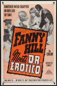 5k293 FANNY HILL MEETS DR EROTICO 1sh 1967 Barry Mahon, another chapter in her life of sin!