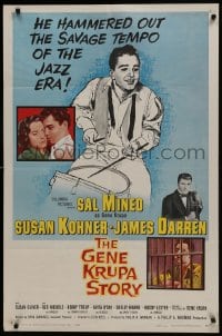 5k333 GENE KRUPA STORY 1sh 1960 Sal Mineo hammered out the savage tempo of the Jazz Era!