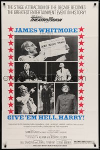 5k343 GIVE 'EM HELL HARRY 1sh 1975 James Whitmore's 1-man show as President Truman!