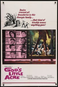 5k349 GOD'S LITTLE ACRE 1sh R1967 Aldo Ray & sexy Tina Louise, anything goes in this Georgia family!