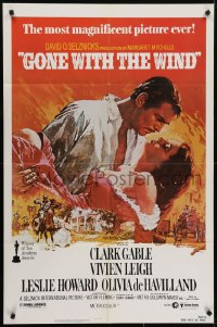 5k353 GONE WITH THE WIND 1sh R1980 Clark Gable, Vivien Leigh, Terpning artwork, all-time classic!