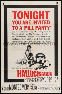 5k365 HALLUCINATION GENERATION 1sh 1967 Beatniks, Sickniks & Acid-Heads are bizarre, weird & wild!