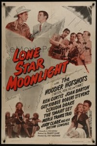 5k482 LONE STAR MOONLIGHT 1sh R1953 Hoosier Hotshots, Judy Clark & Her Rhythm Cowgirls!