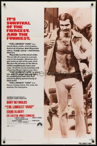 5k487 LONGEST YARD 1sh 1974 Robert Aldrich prison football comedy, full-length Burt Reynolds!