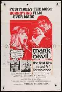 5k524 MARK OF THE DEVIL 1sh 1972 Hexen bis aufs Blut gequalt, horrifying exorcism!
