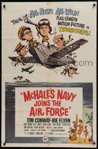 5k536 McHALE'S NAVY JOINS THE AIR FORCE 1sh 1965 great art of Tim Conway in wacky flying ship!